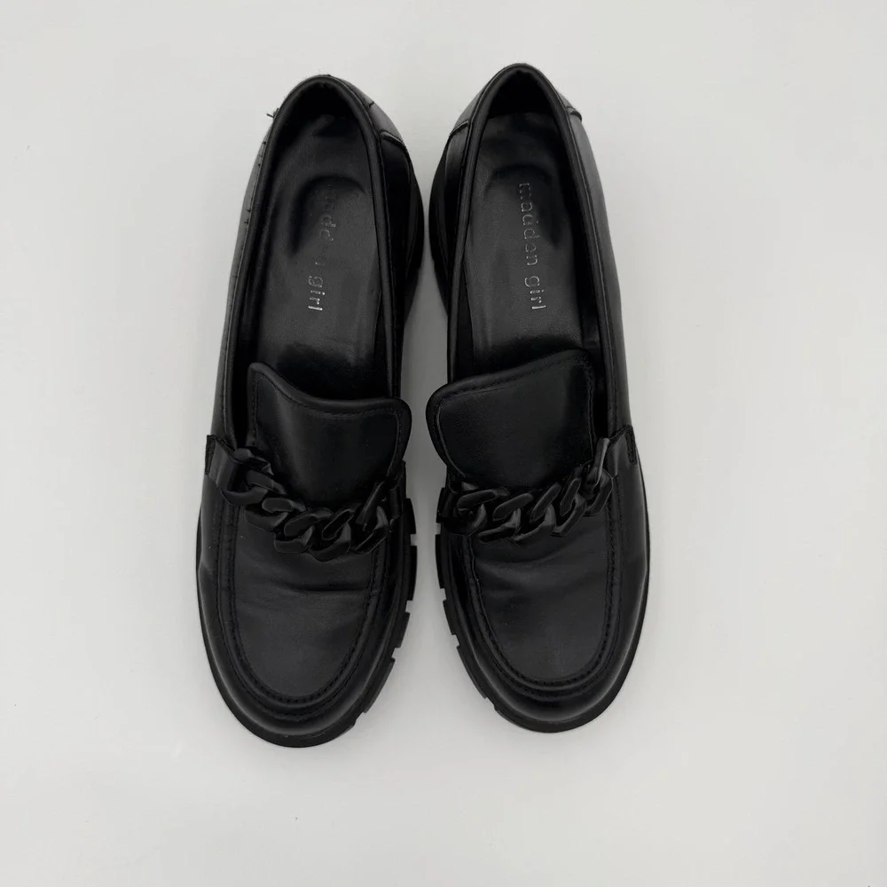 Madden Girl Hoxtonn vegan leather goth alt platform loafers US 11 EU 42